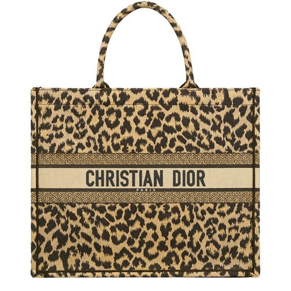 ディオールトートバッグ偽物 BOOK TOTE ブックトート レオパード